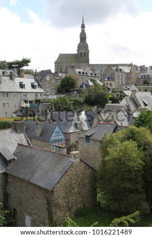 Travel the old town in Dinon, France.used for website background / backdrop banner.