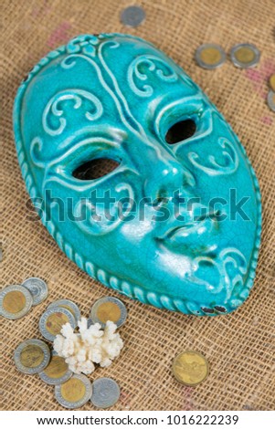 venecian mask, Ceramic souvenir