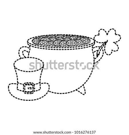Irish pot with hat and clover