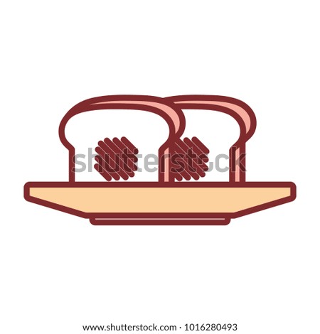 toast vector illustration