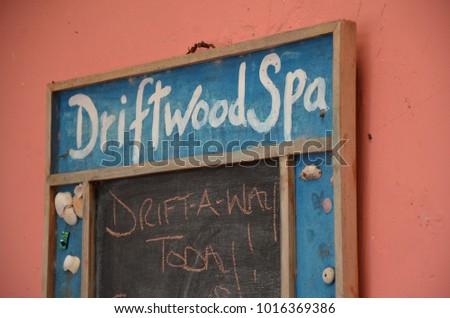 Sign for a spa