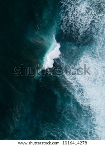 Aerial shot of the ocean Royalty-Free Stock Photo #1016414278