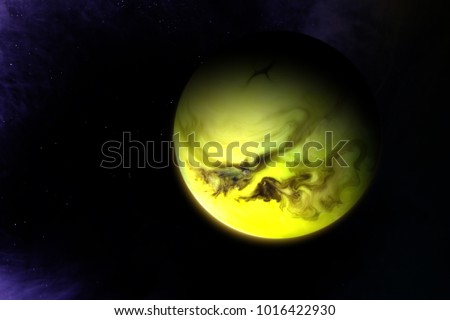 Yellow alien planet / sun