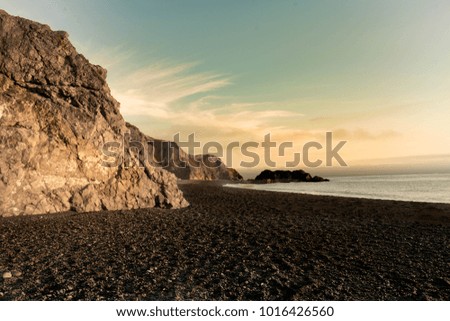 Black Sand Beach in Northern California