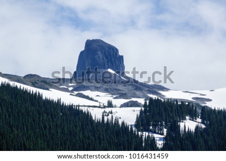 mountain peak.Black Tusk Peak, Garibaldi Provincial Park from Whistler Mountain 