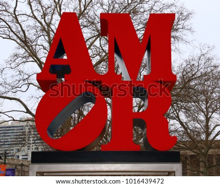 Amor means Love. Royalty-Free Stock Photo #1016439472
