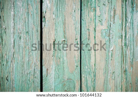 Old fence with peeling paint