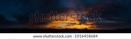 Country Sunset Panorama Royalty-Free Stock Photo #1016458684