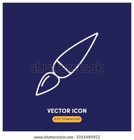 Brush Vector Icon Illustration