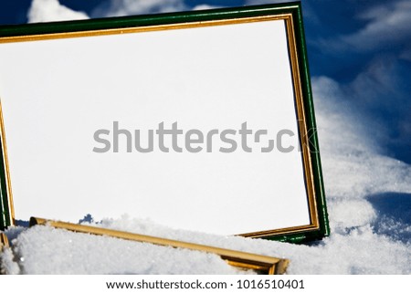 Winter frame for photo