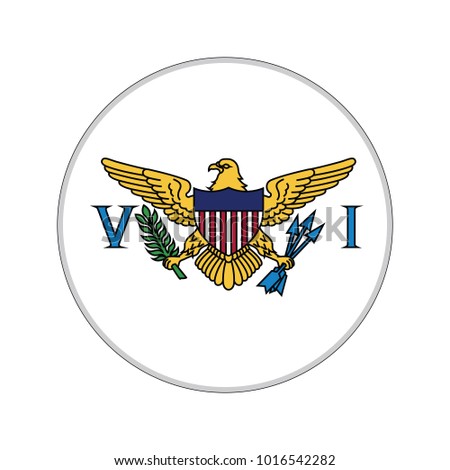 Flag of United States Virgin Islands glossy button.