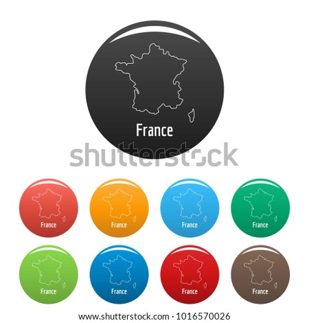 France map thin line. Simple illustration of France map vector isolated on white background
