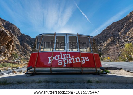Palm Springs Aerial Tramway California USA 27.01.2018 Royalty-Free Stock Photo #1016596447