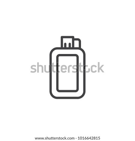 Water flask line icon, outline vector sign, linear style pictogram isolated on white. Symbol, logo illustration. Editable stroke