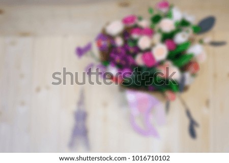 flowers. Beautiful bouquet of flowers. Blurred Background