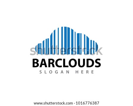 vector online bar code cloud storage logo design for web logo, application logo, icons, brand identity and more