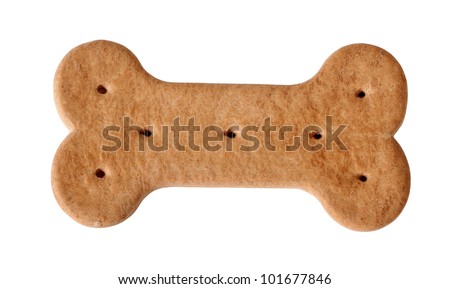 Dog food biscuit shaped like bones Royalty-Free Stock Photo #101677846