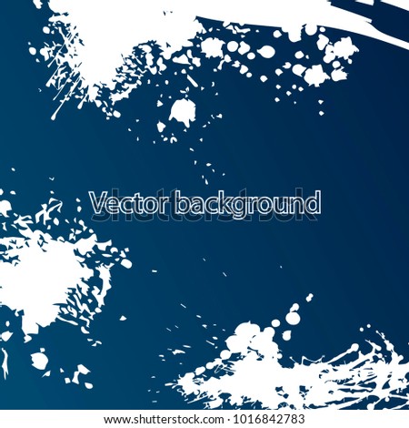 Complicated spray of white paint. Dark blue background. Abstract background. Abstract composition. Screen saver
