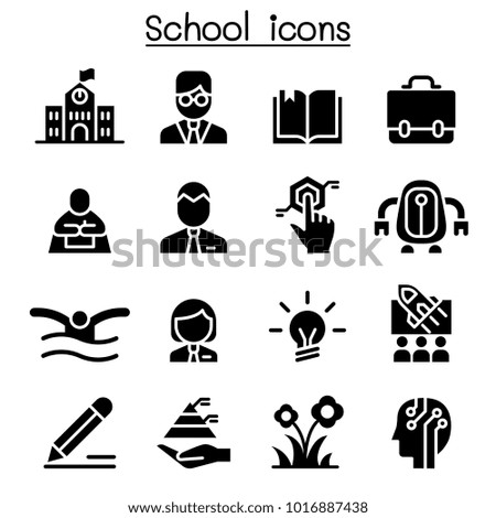 School, Education & Learning icon set 