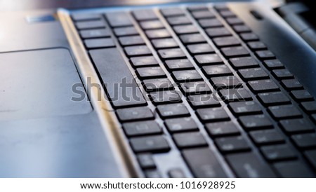 Close Up of Keyboard of a Modern Laptop, PC Keyboard, Keyboard Keys, Laptop Keyboard