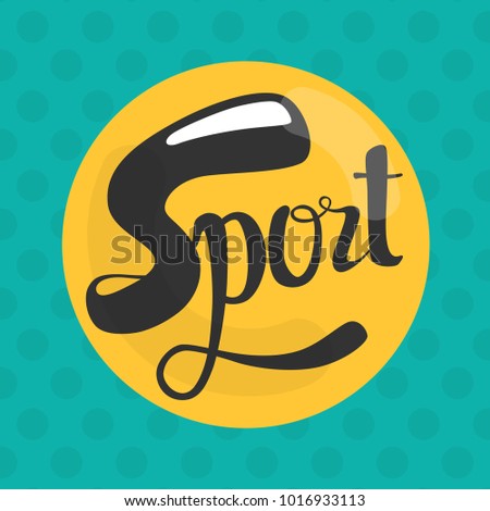 Yellow sport logo icon