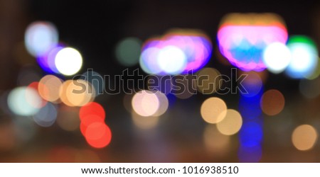 abstract blurred Light on road in the evening,bokeh,Traffic lights bokeh