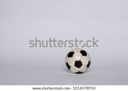 Soccer football ball in studio on white background