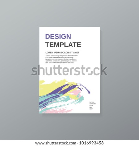Vector watercolor ink splash dot stain cover template design
