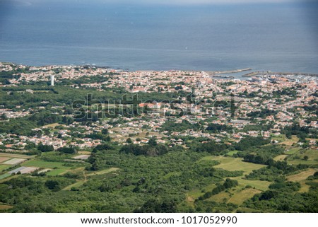 aerial view of Port Joinville on the island of Yeu in france