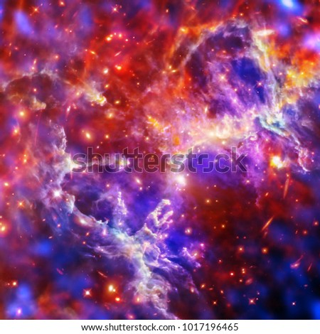 Starry outer space. Starfield background. The elements of this image furnished by NASA.