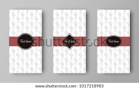 design of vector leaflet with cactus pattern