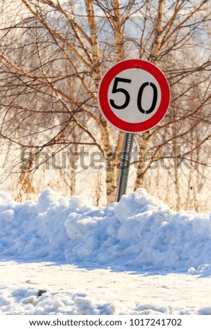 Traffic Sign for Safe Driving and Winter Season