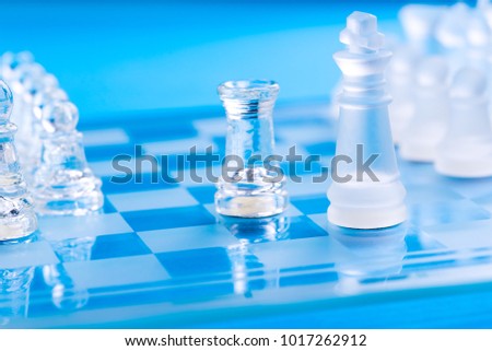 Chess king. Strategy game. Black or white piece. Victory, power, leadership, competition  concept.  Checkmate. Play challenge. Object move on board. Pawn or queen win.