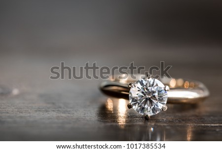 Diamond Ring. Wedding Ring Royalty-Free Stock Photo #1017385534