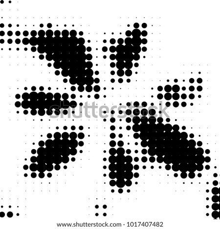 Spotted black and white grunge line background. Abstract halftone illustration background. Grunge grid polka dot background pattern
