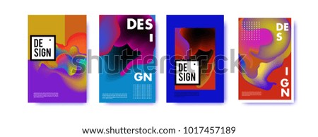 Abstract colorful liquid and fluid colors background for poster design. Blue, yellow, red, orange, pink and green. Vector banner poster template in Eps10.