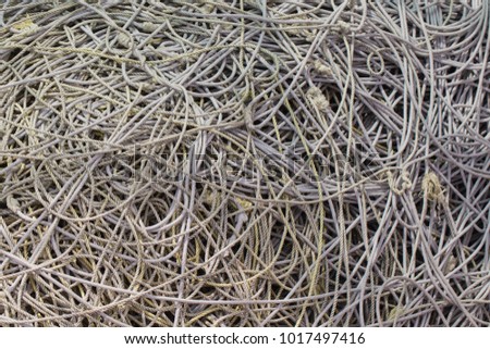 Pile of rope long tangle
