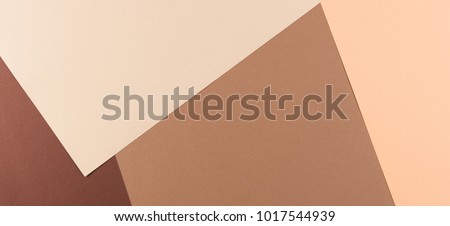 Color papers geometry composition banner background with pink, beige and brown tones. Royalty-Free Stock Photo #1017544939