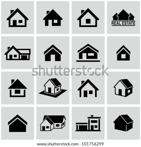 Houses icons set. Real estate. Royalty-Free Stock Photo #101756299
