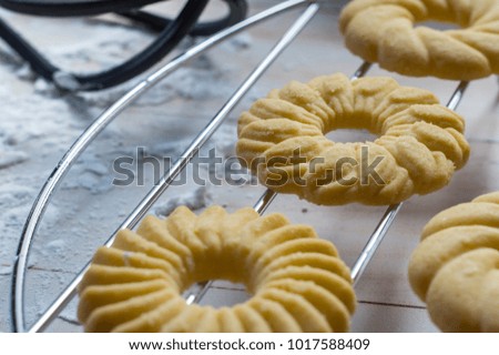 Butter Cookie with baking tools