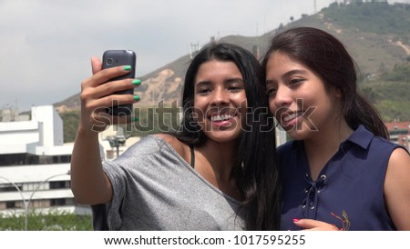 Teen Friends Taking A Selfie