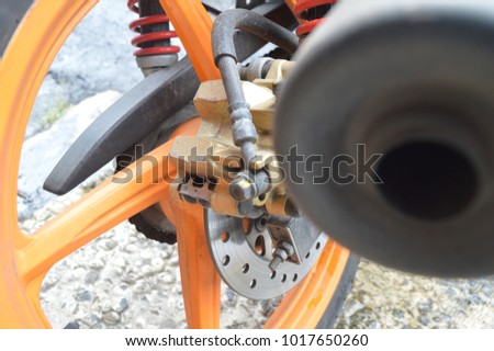 dirty disc brake motorcycles