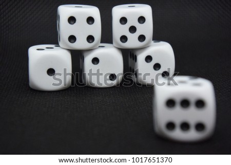 dice pyramid with six down