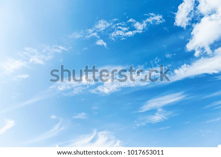 beautiful blue sky and white clouds on background wallpaper