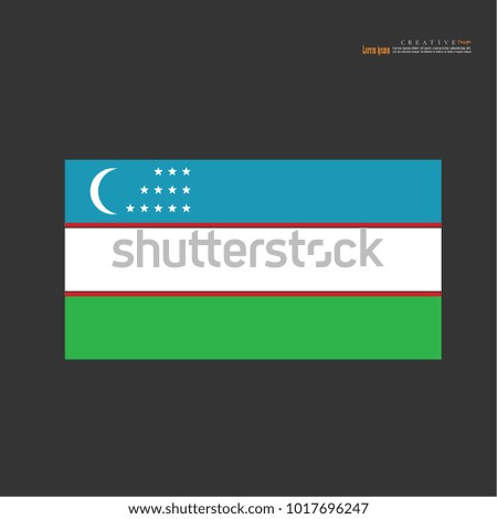 Uzbekistan  national flag background texture.vector illustration.