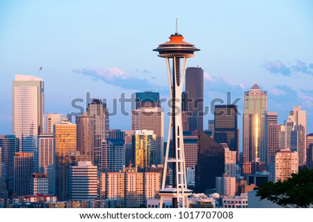 Skyline of downtown Seattle at Washington State