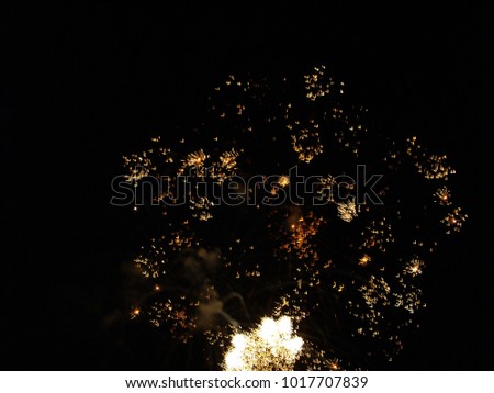 abstract glitter smoke firework background night
