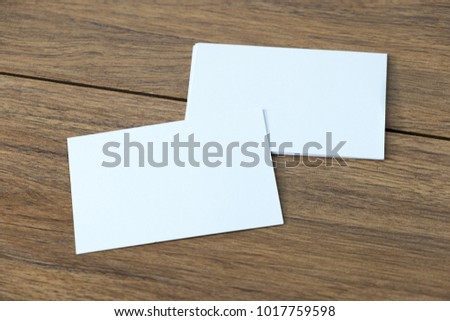 Mockup Business card top view Template for branding identity