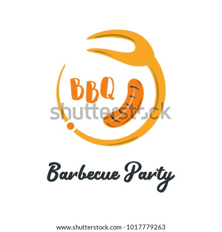 Modern Food Logo Design Template Vector Illustration. Suitable for Summer celebration, Restaurant Logo, Barbecue Party