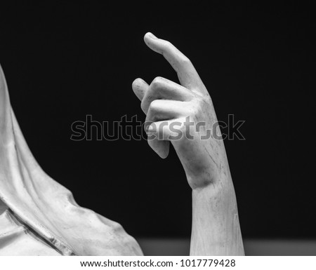 stone statue detail of human hand Royalty-Free Stock Photo #1017779428